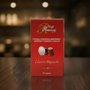 caffè ramenzoni capsules compatible with nespresso coffee machines, packaging of 50 pieces