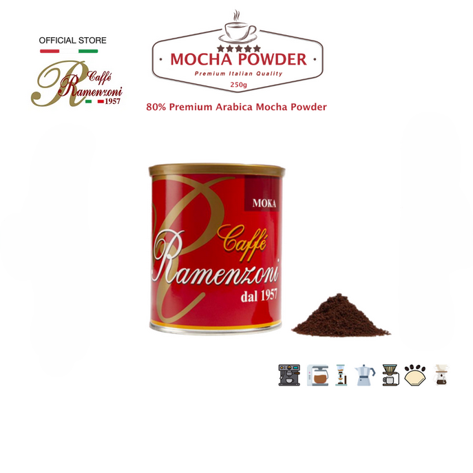caffè ramenzoni moka coffee powder 250 g premium blend
